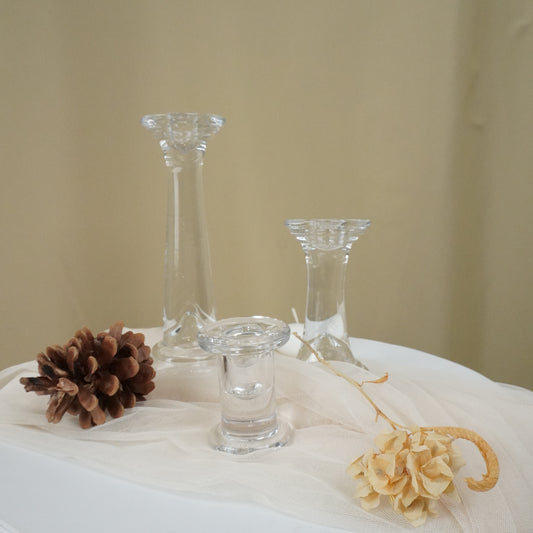 Glass Candle Holder Set - rental