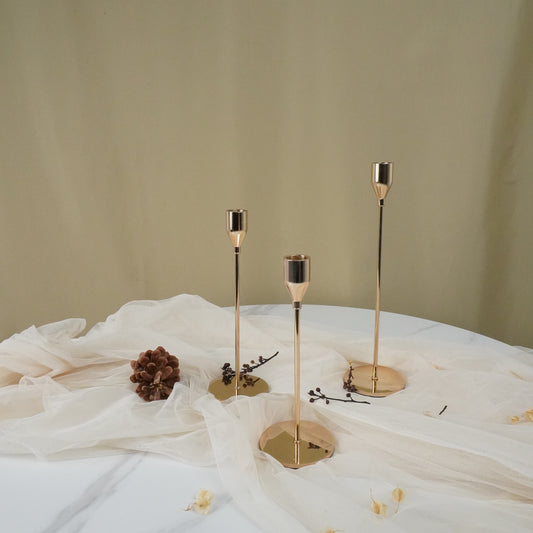 Golden Candle Holder Set - rental