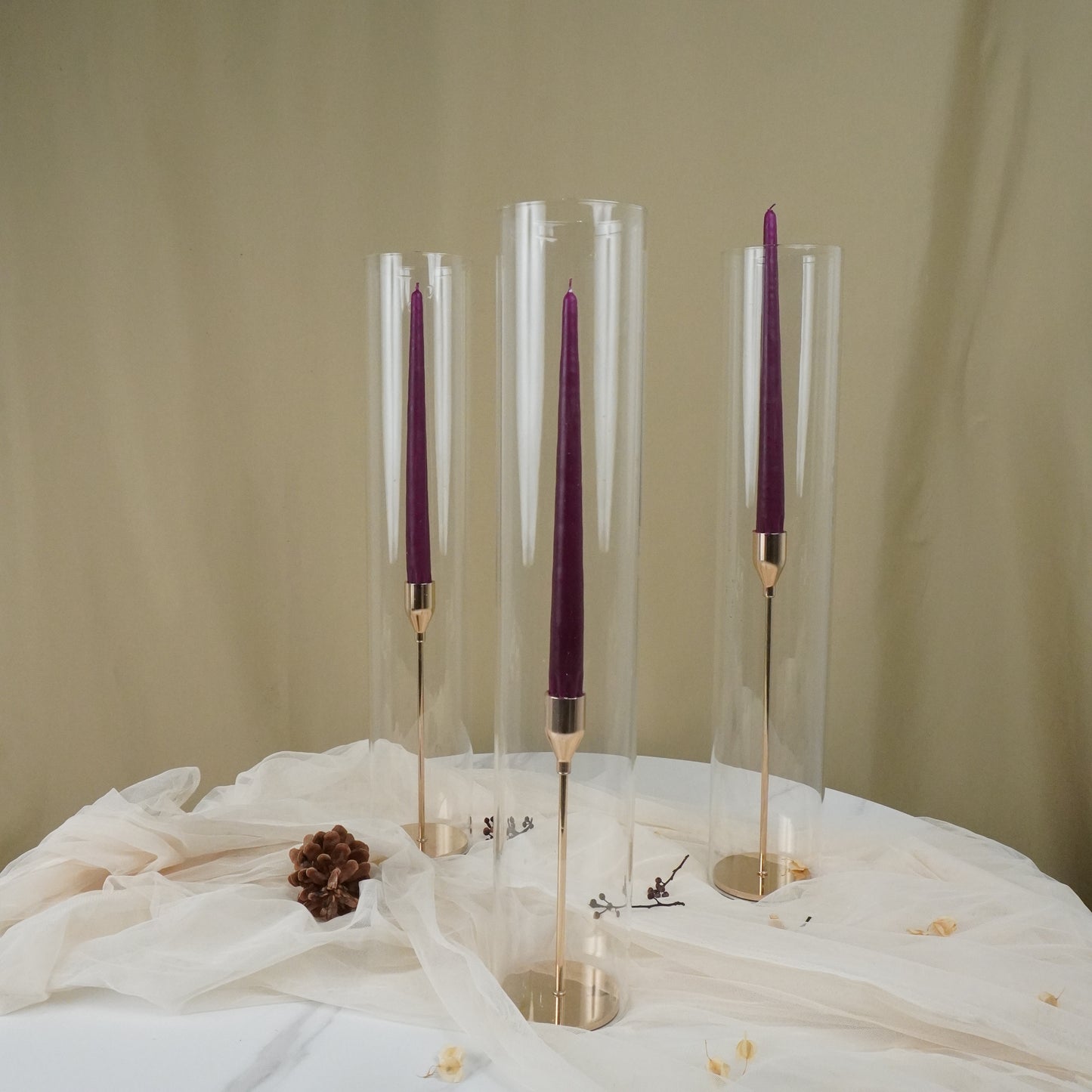 Golden Candle Holder Set - rental