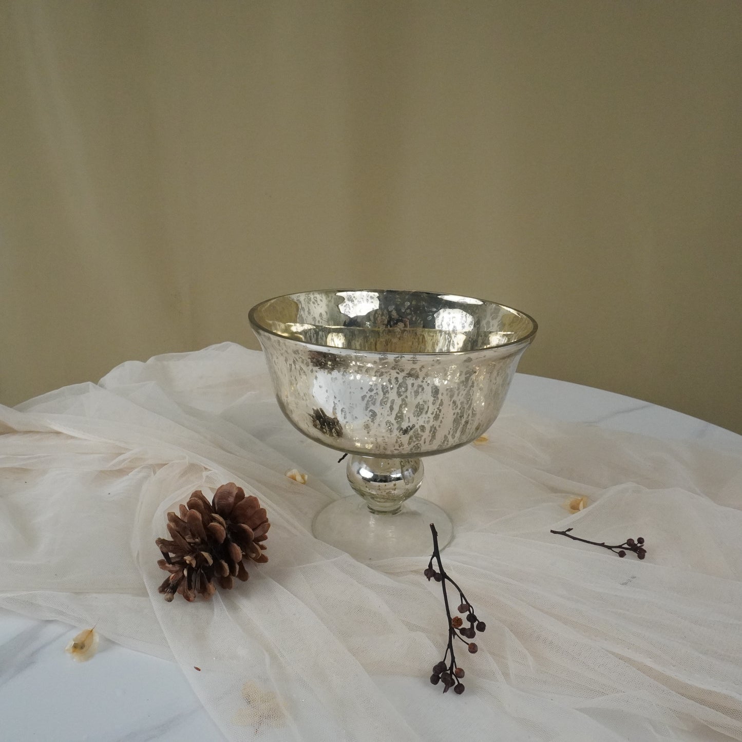 Sterling Glass Bowl/Vase - Silver - rental