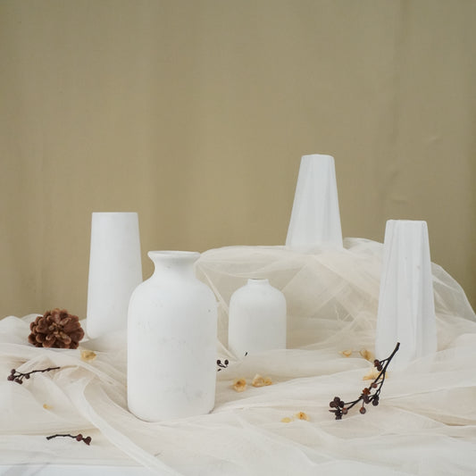 White Bud Vases - rental