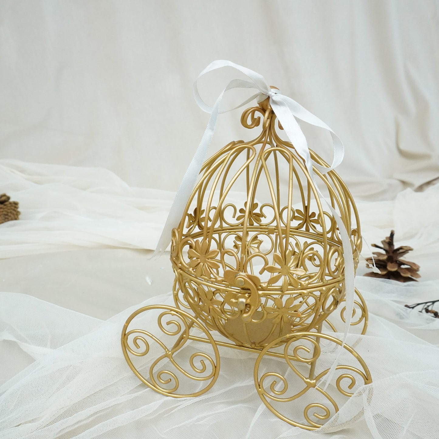 Receiving Table Decoration - Pumpkin Carriage - rental