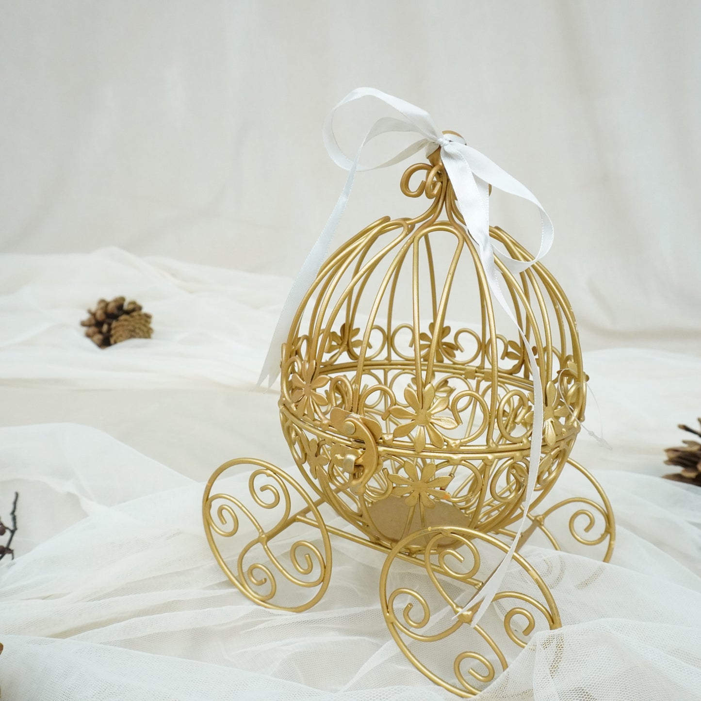 Receiving Table Decoration - Pumpkin Carriage - rental
