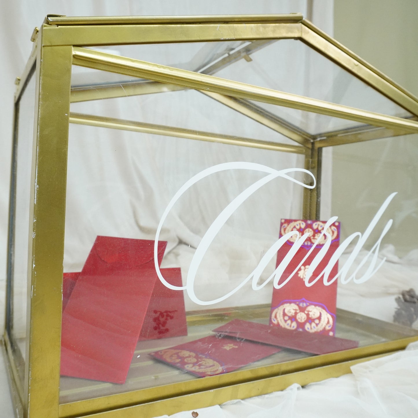 Glass Golden Card Box - rental