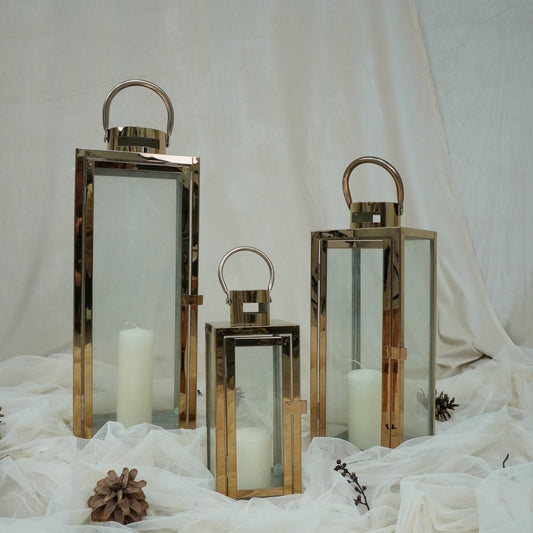 Golden Metal Lantern - rental