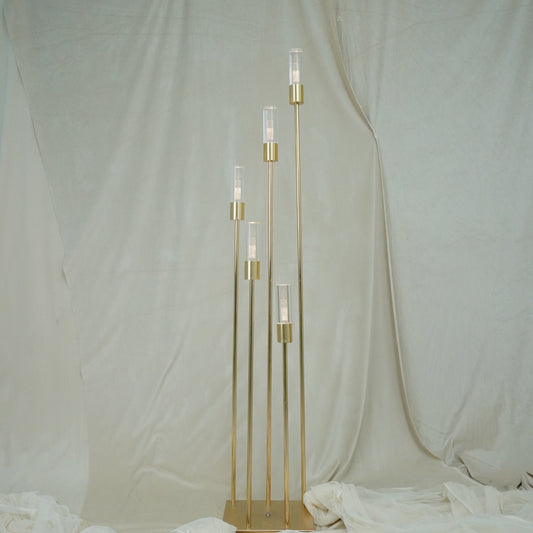LED Golden Candelabra (5 Heads) - rental