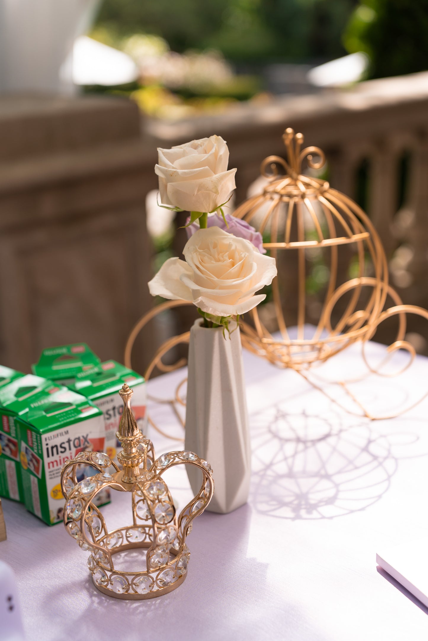 Metal Crown Candle Holder Set - rental