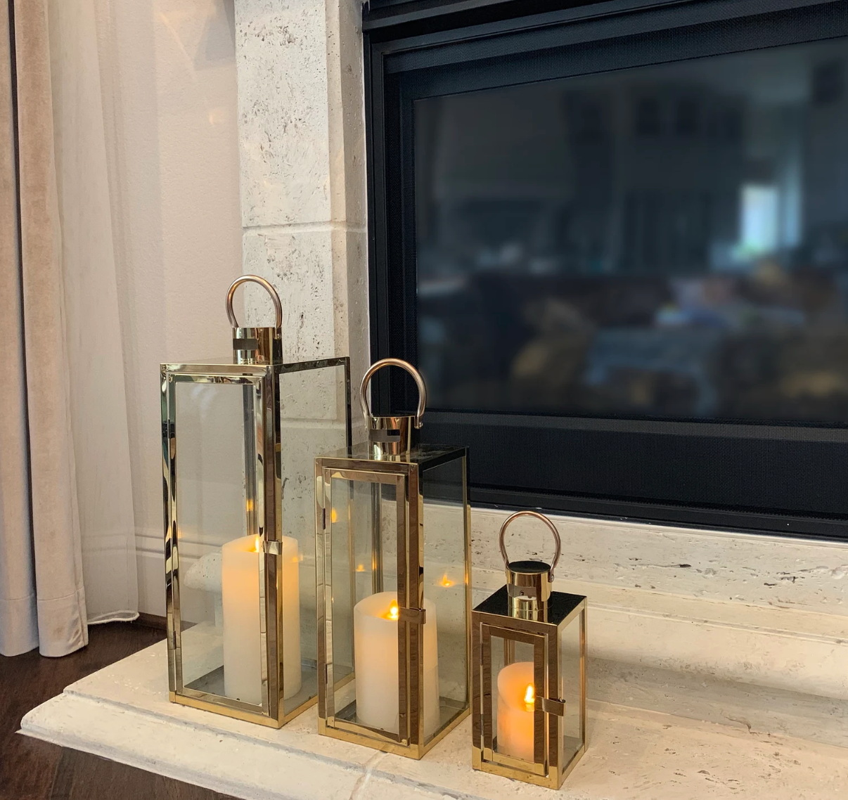 Golden Metal Lantern - rental