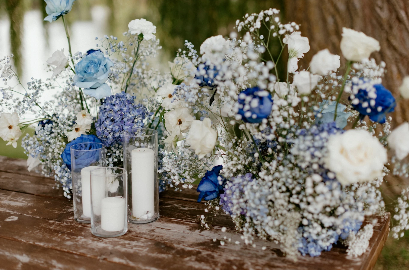 Pillar Candle and Cylinder Vases - rental