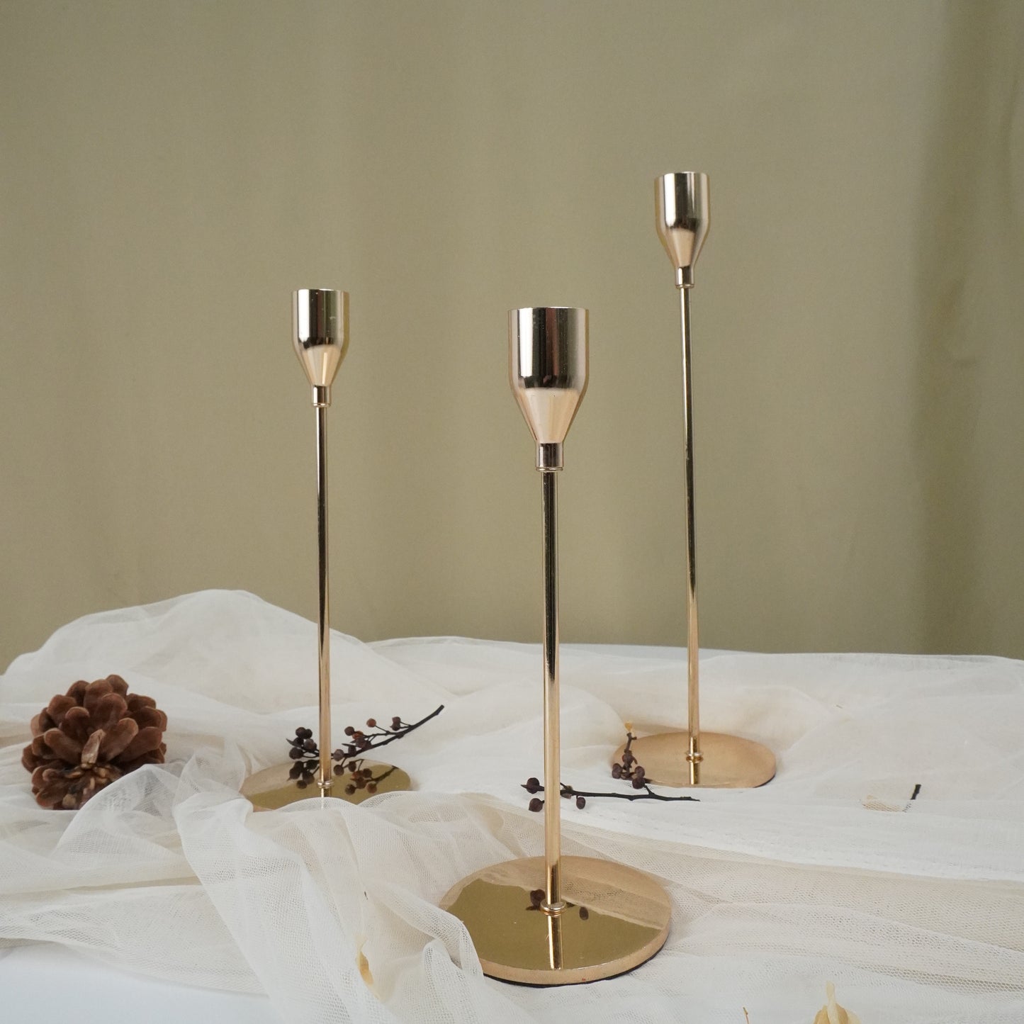 Golden Candle Holder Set - rental