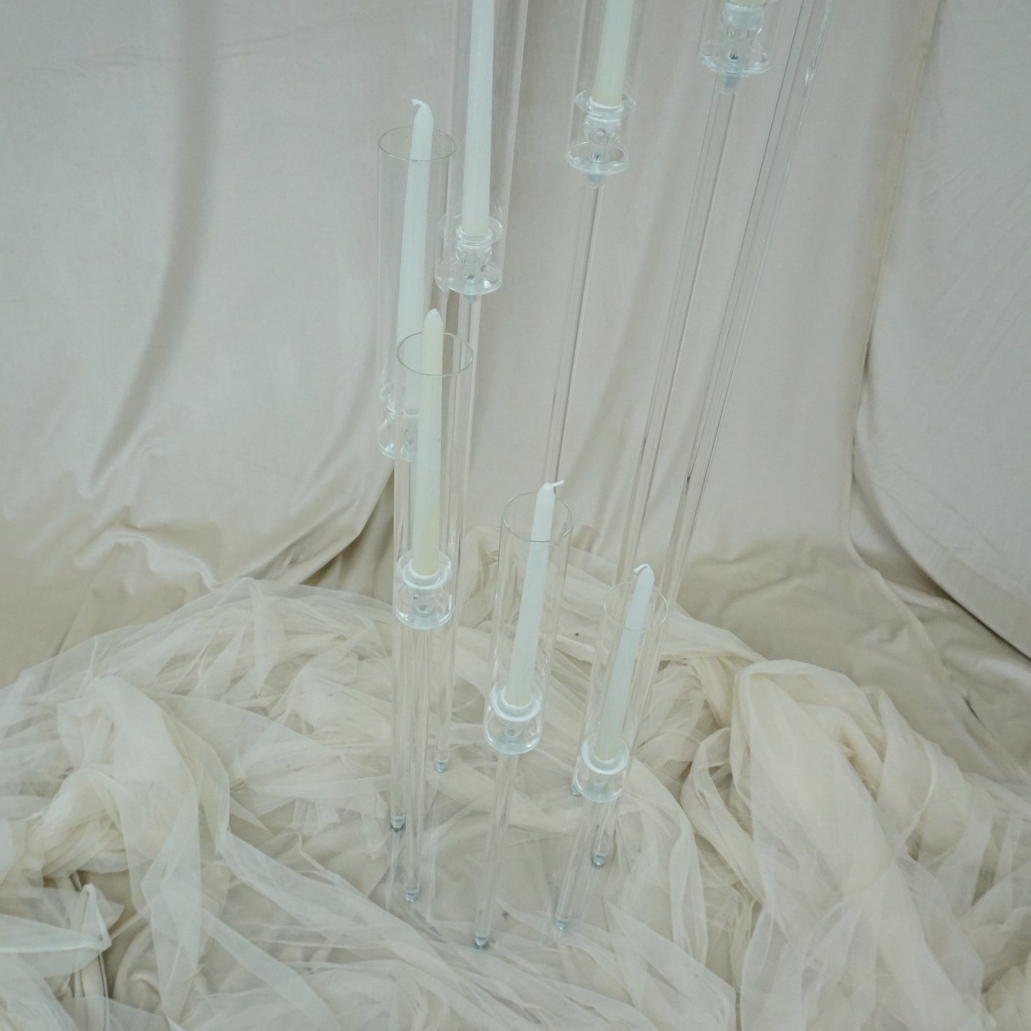 Acrylic Candelabra and Glass Cover(8 Heads) - rental